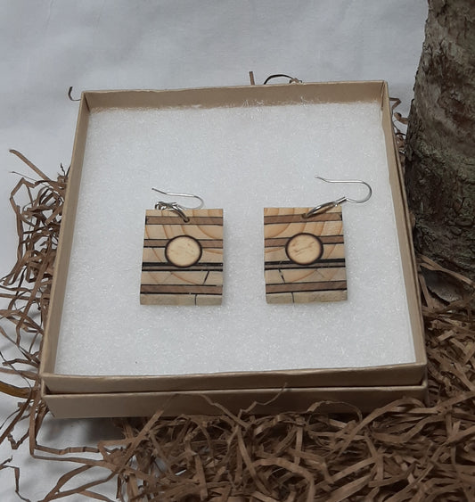 Wood with black epoxy