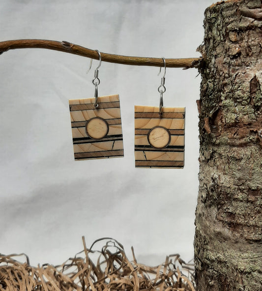 Wood with black epoxy